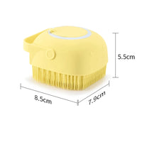 Dog & Cat Bath Massage Brush – Soft Silicone Pet Accessories