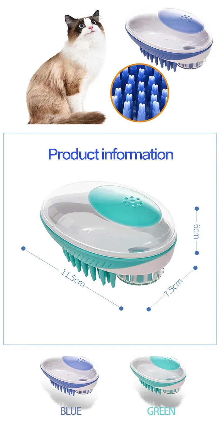 2 - in - 1 Pet Bath Brush – Soft Silicone Dog Cat Grooming & Massage Comb - WTN Essentials