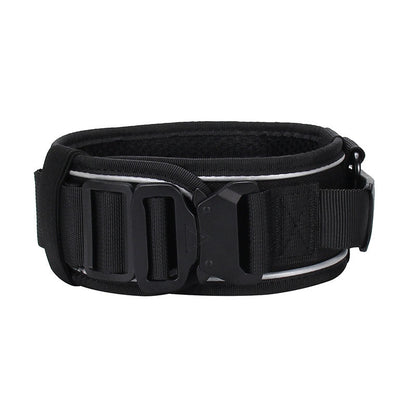 Rugged Tactical Dog Collar with Wide Design for Large Breeds