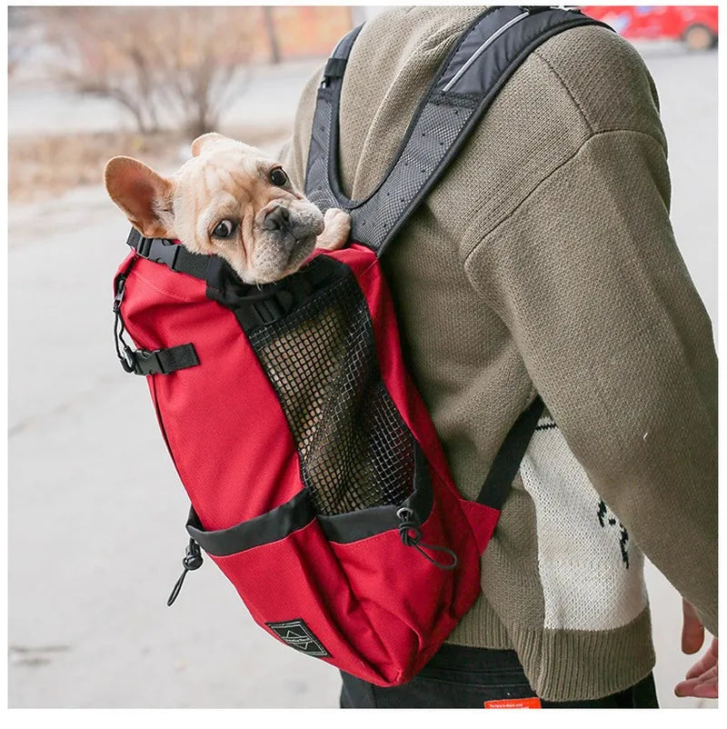 Hiking Pet Dog Carrier Travel Backpack Outdoor Ventilation Outdoor Sport Mesh - Pet carrier - THRIXINE