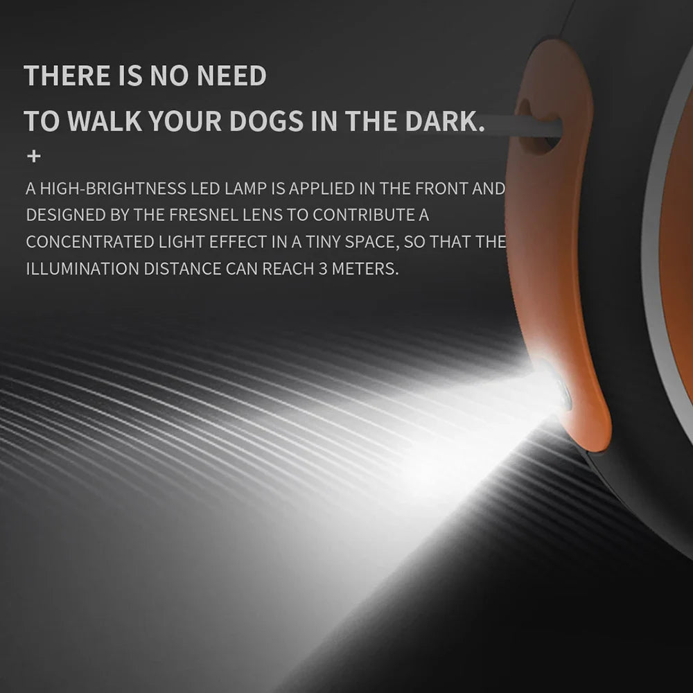 Dog Toys 2 in 1 Retractable Dog Puppy LED Ring lighting Flex