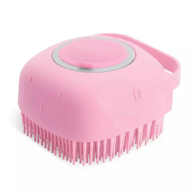 2 - in - 1 Pet Bath Brush – Soft Silicone Dog Cat Grooming & Massage Comb - WTN Essentials - new pink - 14:1063#new pink