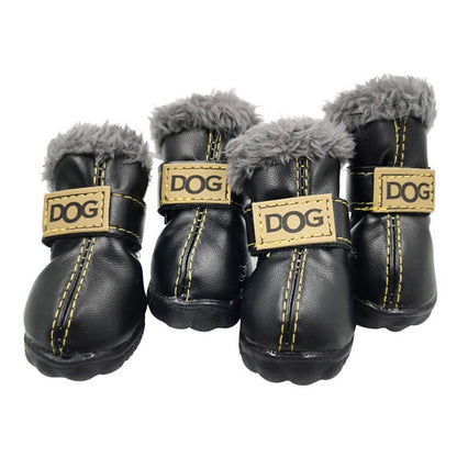 Dog Snow Boots Waterproof Fleece Lined Warm Winter 🥾