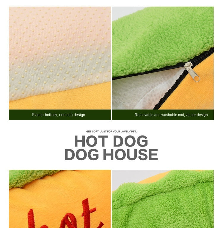 Hot Dog Shaped Pet Bed - Purrfect Pet Kingdom