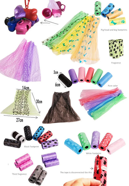 New Dog Poop Bag for Dog Pets Waste Garbage Bags Carrier Biodegradable Clean - up BagWaste Pick Up Clean Bag for Dog - Purrfect Pet Kingdom