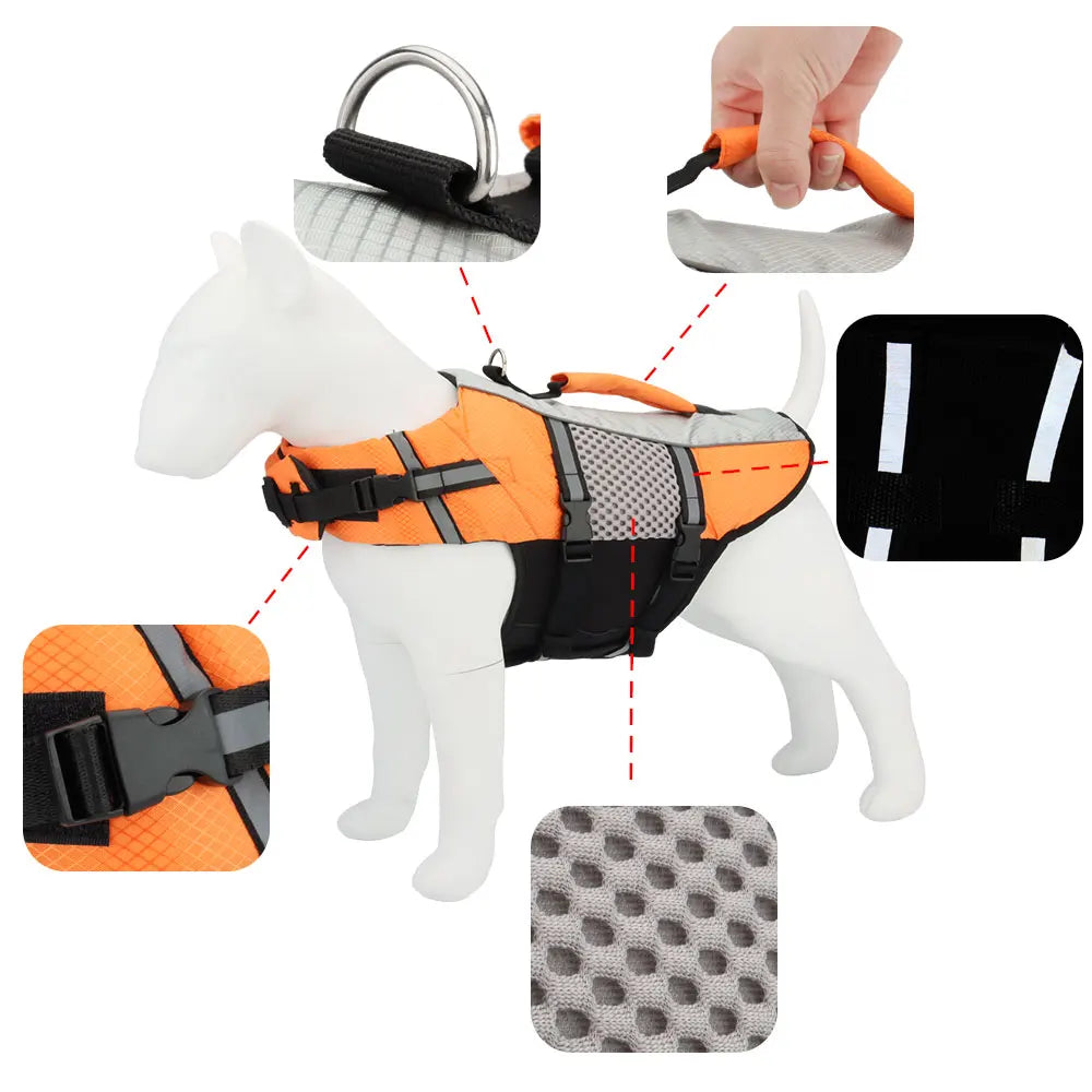 Pet Life Vest Jacket Comfortable Dog Swimsuit - Pet carrier - THRIXINE