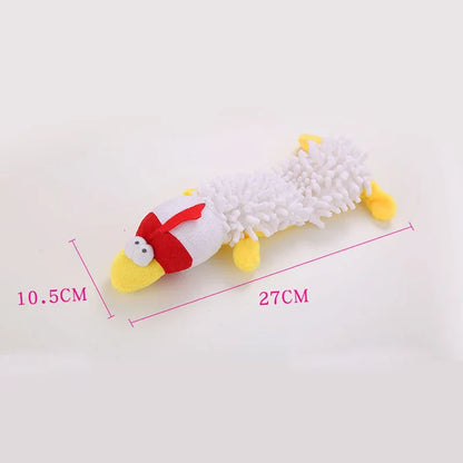 Plush Animal Squeaky Toy - Durable Fun for Small Dogs