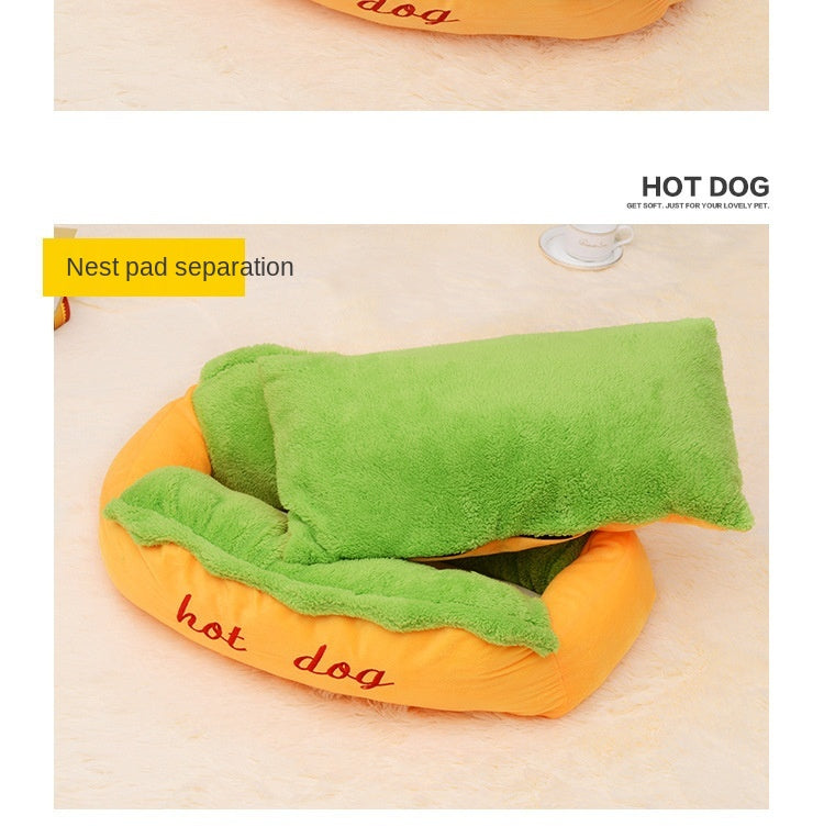 Hot Dog Shaped Pet Bed - Purrfect Pet Kingdom