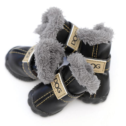 Dog Snow Boots Waterproof Fleece Lined Warm Winter 🥾