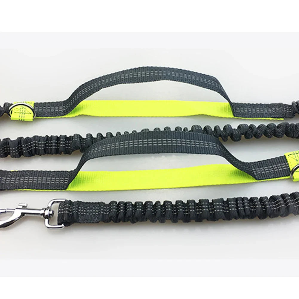 Reflective Dog Leash with Elastic Design and Padded Handle for Comfort, featuring no-pull pet traction rope