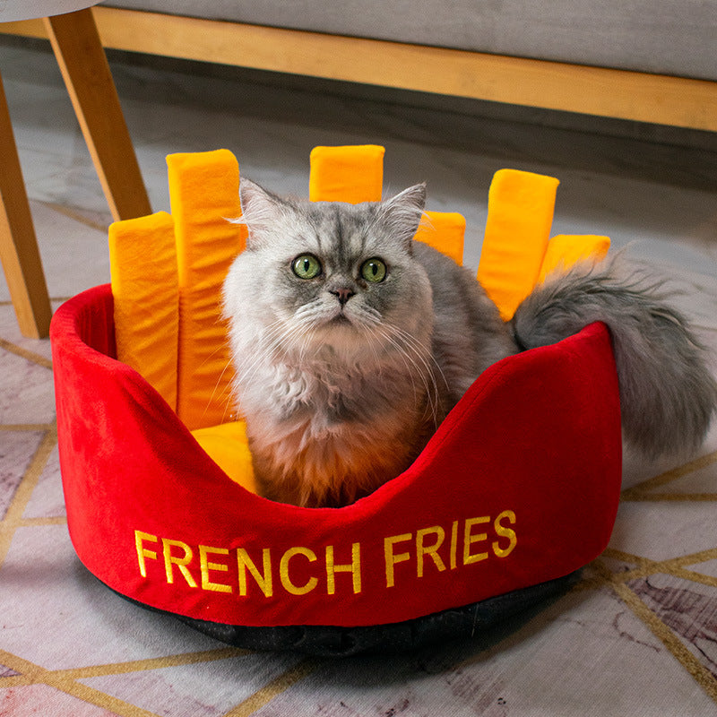 Hamburger French Fries Pet Bed - Purrfect Pet Kingdom