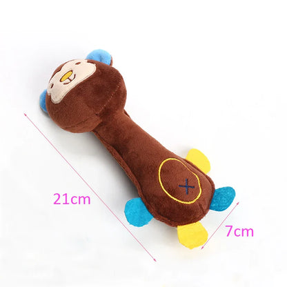 Plush Animal Squeaky Toy - Durable Fun for Small Dogs