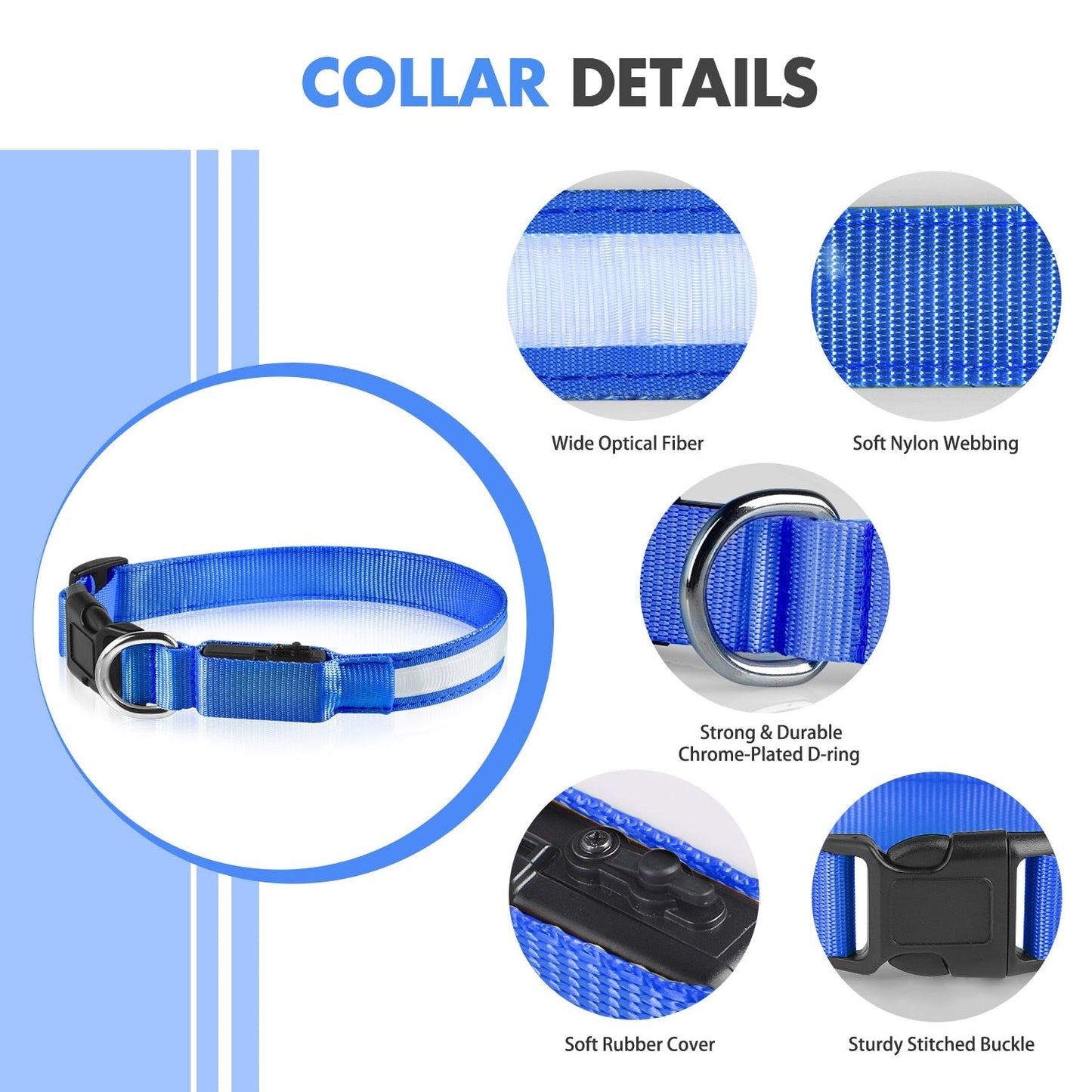 Luminous Dog Collar Waterproof Safety 🌟