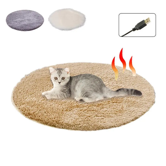 Winter Pet Electric Heating Pad Blanket Dog Cat Bed Plush