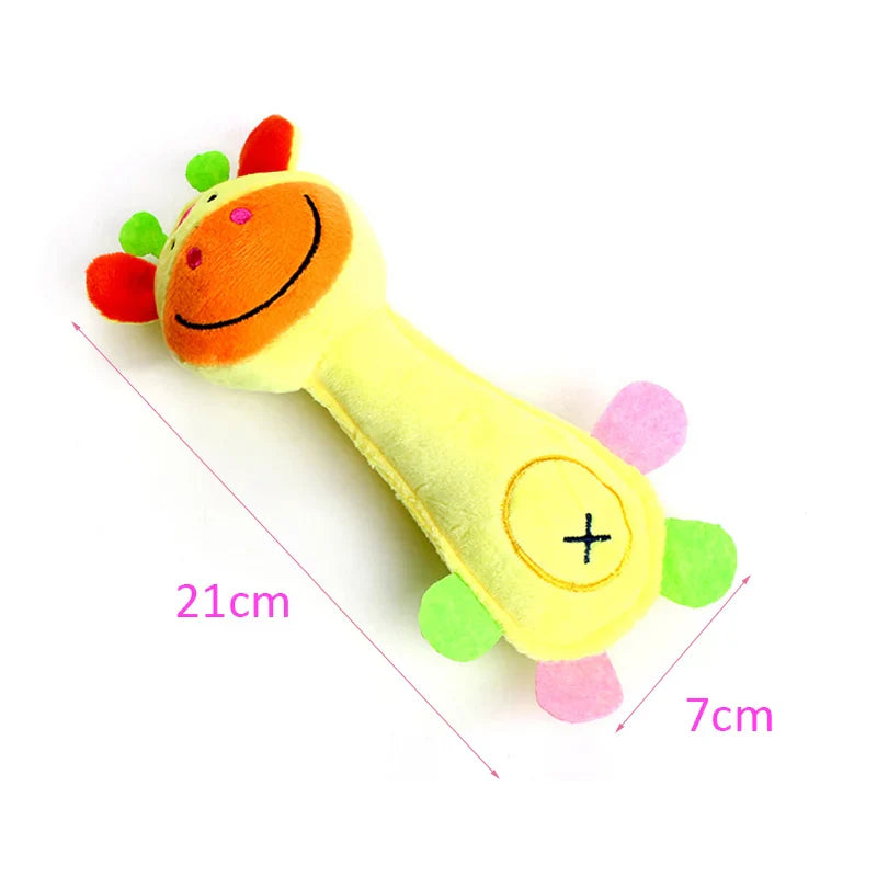 Plush Animal Squeaky Toy - Durable Fun for Small Dogs