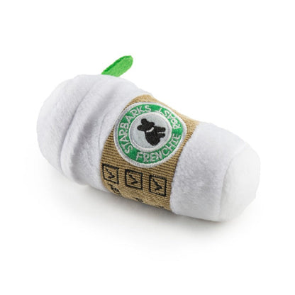Starbarks White Coffee Cup Plush Squeak Dog Toy