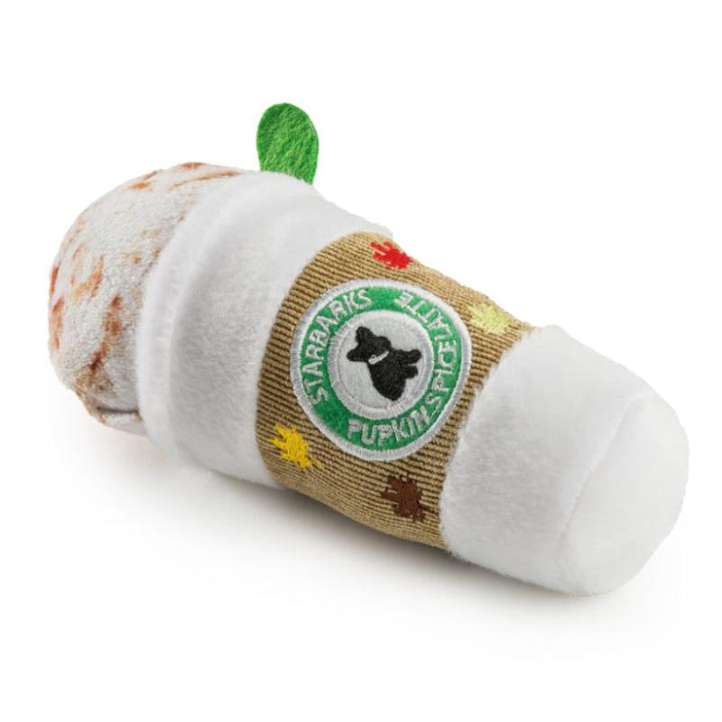 Starbarks Pupkin Spice Latte Plush Squeak Dog Toy