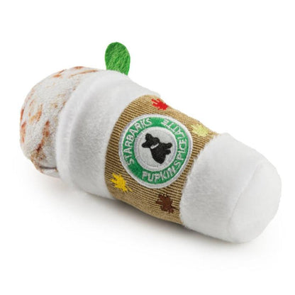 Starbarks Pupkin Spice Latte Plush Squeak Dog Toy