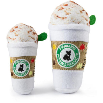 Starbarks Pupkin Spice Latte Plush Squeak Dog Toy
