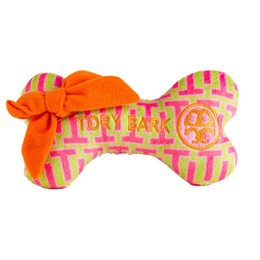 Tory Bark Bone Plush Squeak Dog Toy