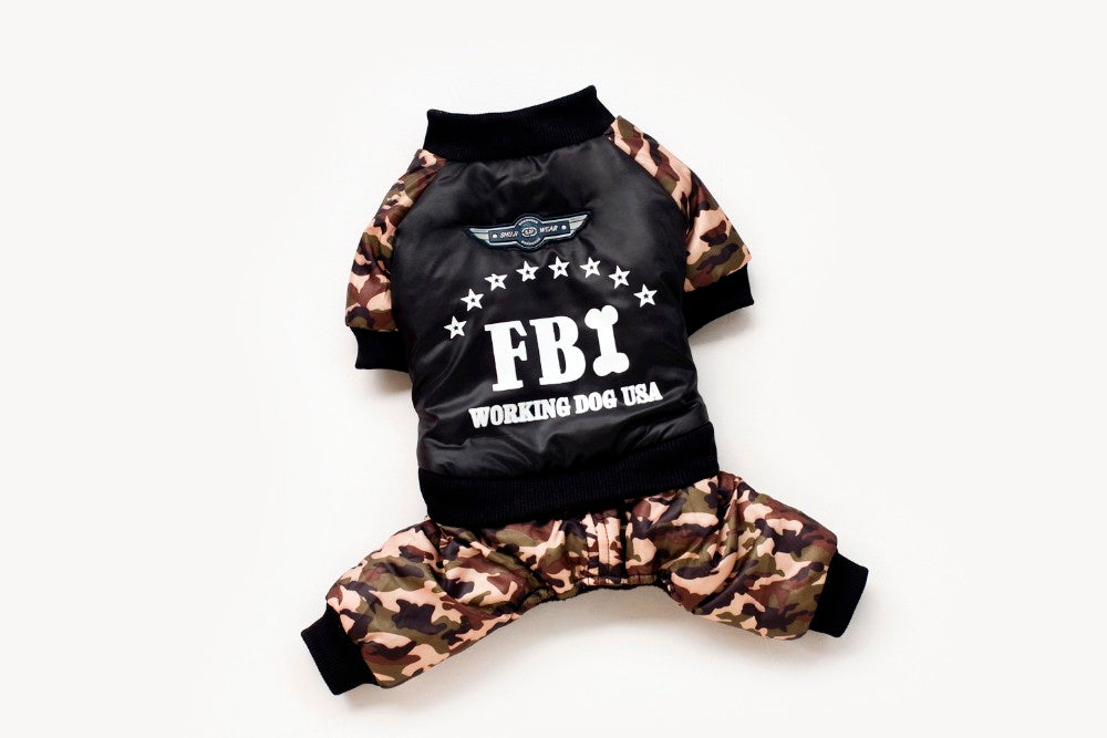 FBI Camouflage Coat |  Jumpsuit Pants - Purrfect Pet Kingdom