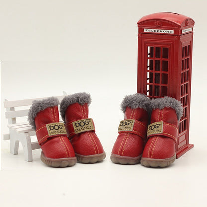 Dog Snow Boots Waterproof Fleece Lined Warm Winter 🥾