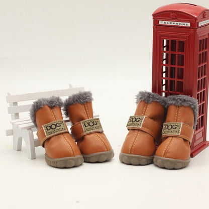 Dog Snow Boots Waterproof Fleece Lined Warm Winter 🥾