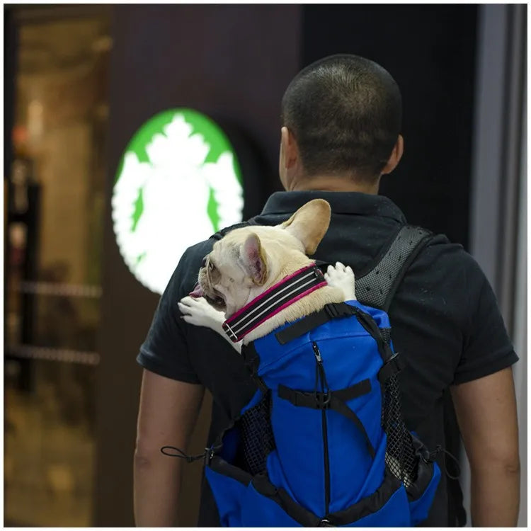 Hiking Pet Dog Carrier Travel Backpack Outdoor Ventilation Outdoor Sport Mesh - Pet carrier - THRIXINE