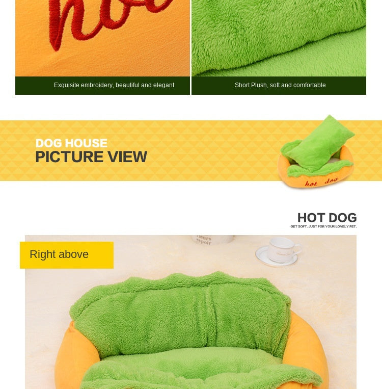 Hot Dog Shaped Pet Bed - Purrfect Pet Kingdom