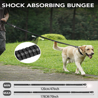 Quick-Release Frog Clip Bungee Leash - (Absorbs Pulls)