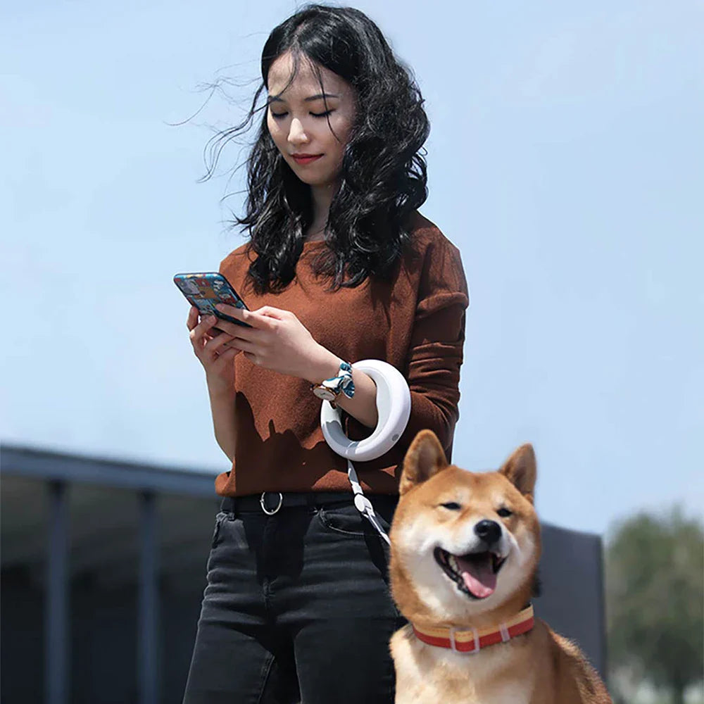 Dog Toys 2 in 1 Retractable Dog Puppy LED Ring lighting Flex