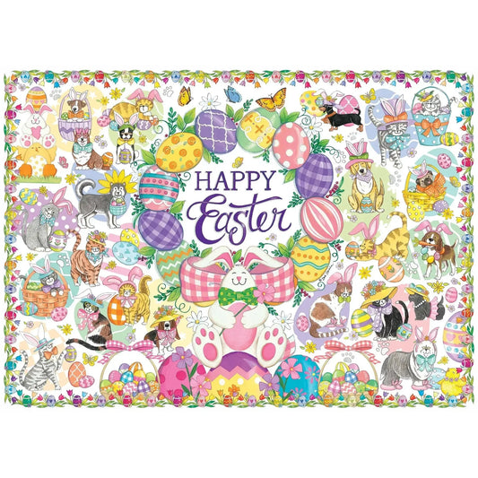 Happy Easter 350 Piece Family Jigsaw Puzzle Cobble Hill
