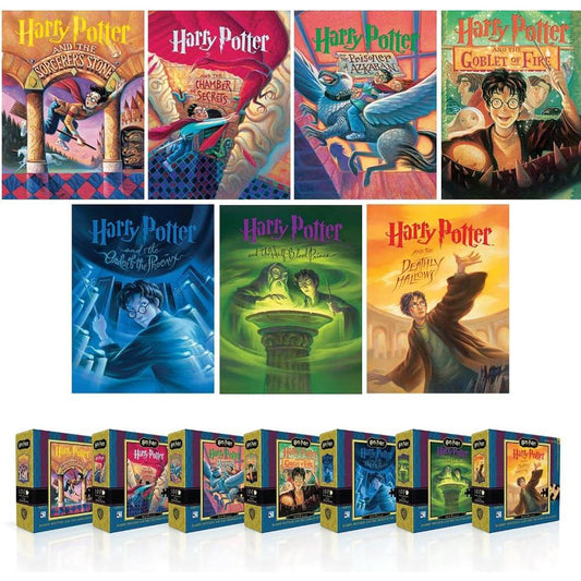 Harry Potter Collector's Set of 7 Book Cover 100 Piece Mini Jigsaw Puzzles NYPC
