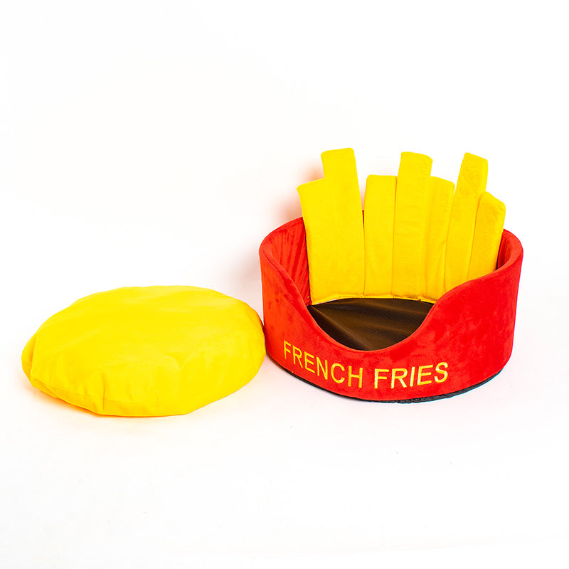 Hamburger French Fries Pet Bed - Purrfect Pet Kingdom