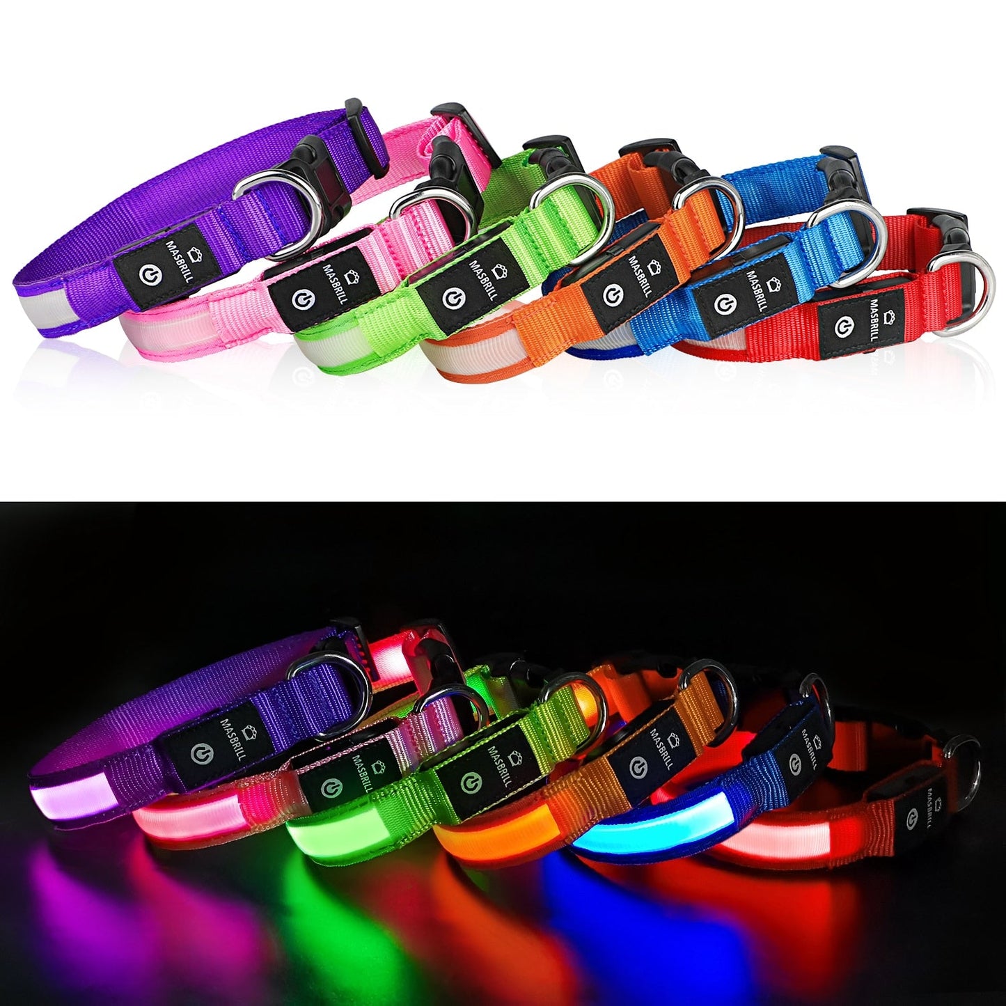 Luminous Dog Collar Waterproof Safety 🌟