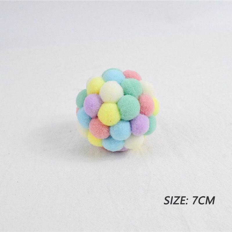Fashion New Plush Pet Toy Cat and Dog Self-Hey Funny Cat Bite-Resistant Toy Ball Cute Funny Interactive Toy Balls For Cats Multicolor Toy Balls For Cat