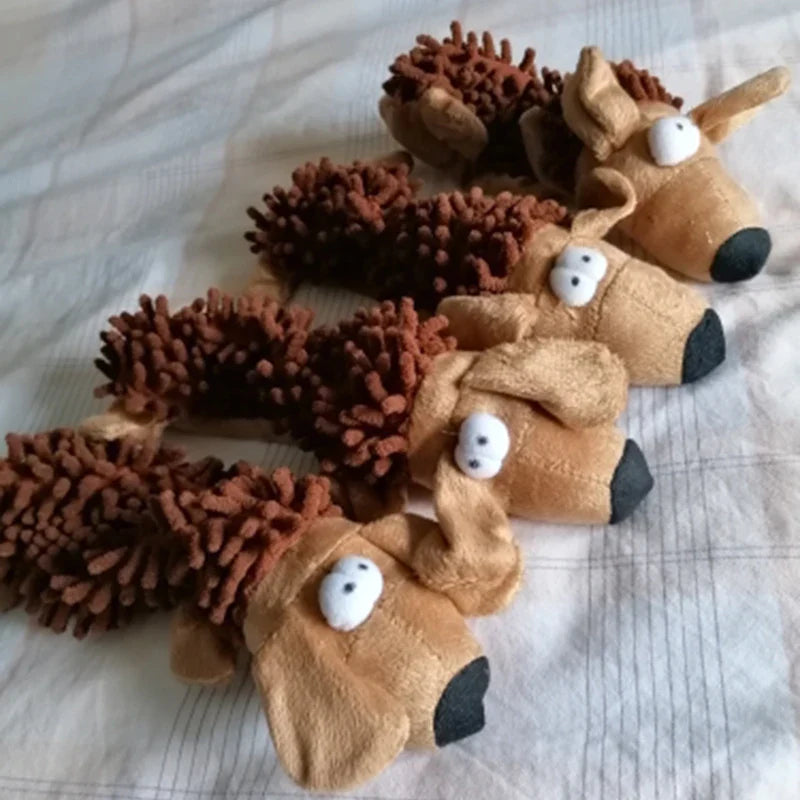 Plush Animal Squeaky Toy - Durable Fun for Small Dogs