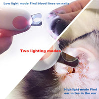 LED Pet Nail Clipper  Claw Grooming Scissors for Cats Small