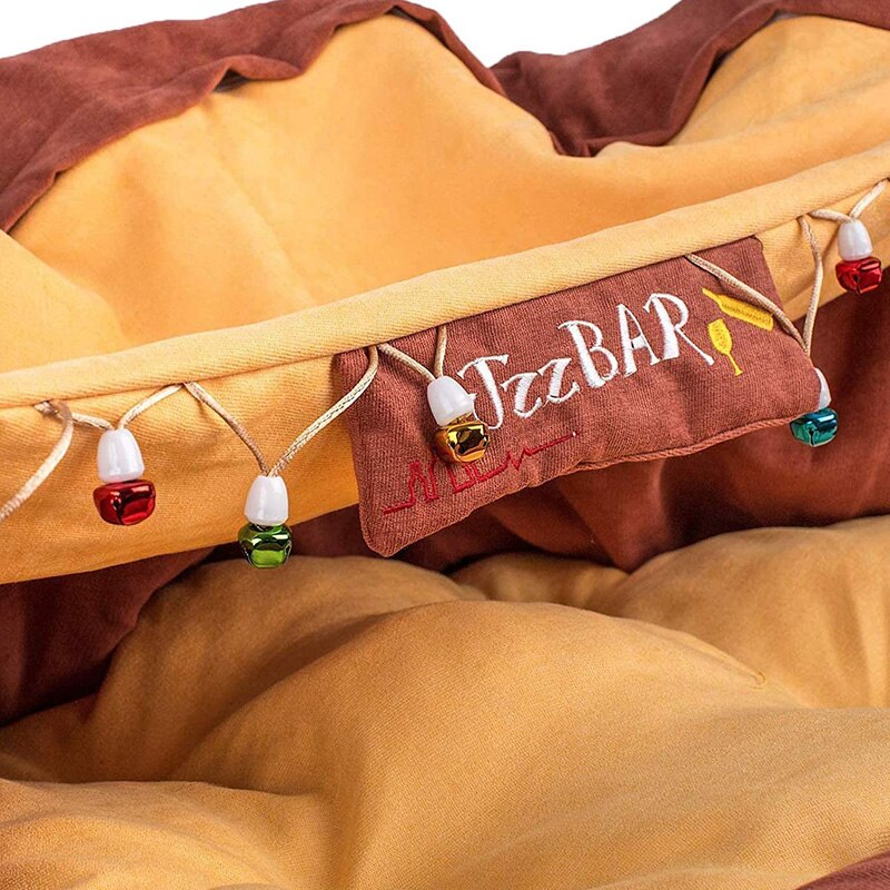 Collapsible Removable Cat Tunnel Tube With Cat Bed Set - Purrfect Pet Kingdom