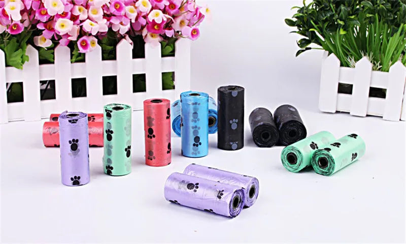 New Dog Poop Bag for Dog Pets Waste Garbage Bags Carrier Biodegradable Clean - up BagWaste Pick Up Clean Bag for Dog - Purrfect Pet Kingdom