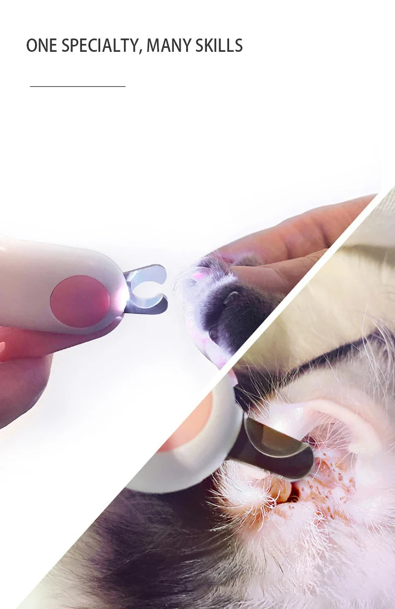 LED Pet Nail Clipper  Claw Grooming Scissors for Cats Small Dogs - WTN Essentials