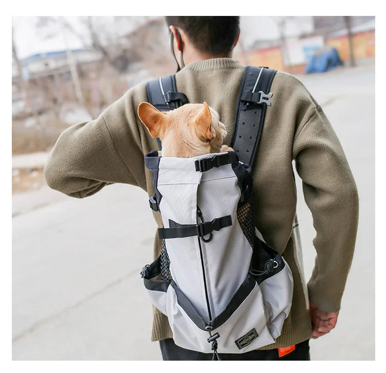 Hiking Pet Dog Carrier Travel Backpack Outdoor Ventilation Outdoor Sport Mesh - Pet carrier - THRIXINE