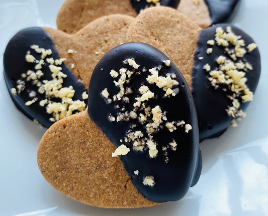 Tootsies & Treats Carob Dipped Peanut Butter Hearts (6oz)
