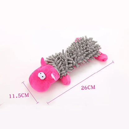 Plush Animal Squeaky Toy - Durable Fun for Small Dogs