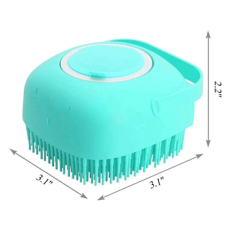 2 - in - 1 Pet Bath Brush – Soft Silicone Dog Cat Grooming & Massage Comb - WTN Essentials