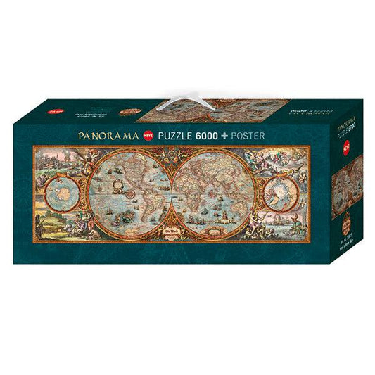 Hemisphere Map 6000 Piece Panoramic Jigsaw Puzzle Heye