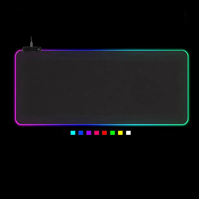 LED Light Gaming Mouse Pad RGB Large Keyboard Cover Non-Slip Rubber Base Computer Carpet Desk Mat PC Game Mouse Pad