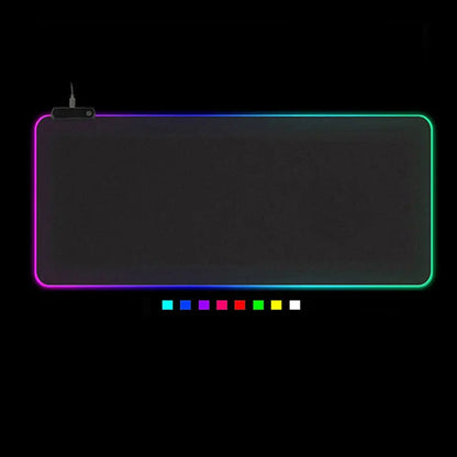 LED Light Gaming Mouse Pad RGB Large Keyboard Cover Non-Slip Rubber Base Computer Carpet Desk Mat PC Game Mouse Pad