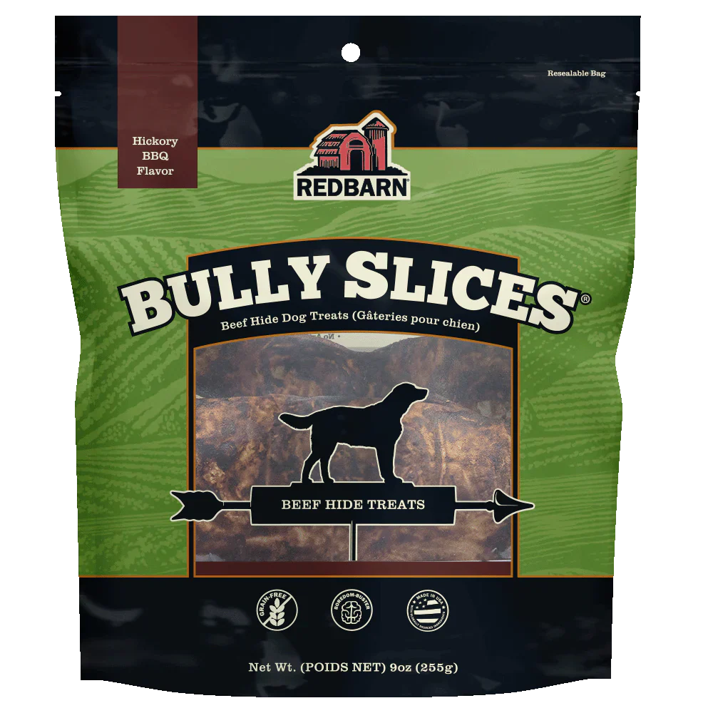Bully Dog Chews Slices Natural Cowhide 9oz USA 🦴