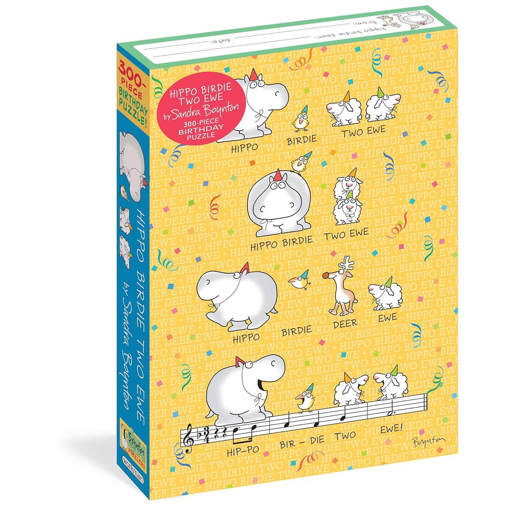 Hippo Birdie Two Ewe 300 Piece Happy Birthday Jigsaw Puzzle Workman